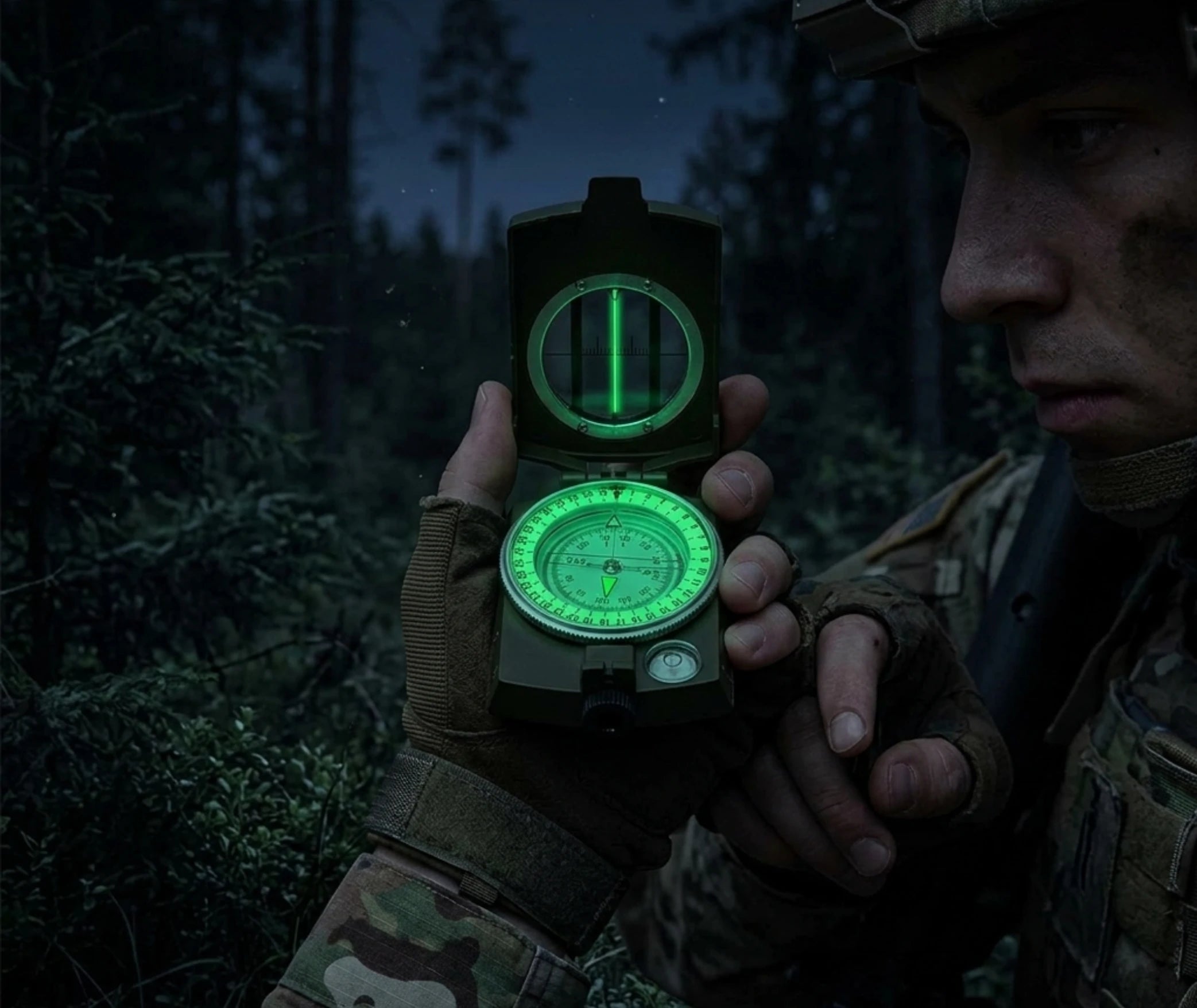 Boussole Militaire Fluorescente – vue 2