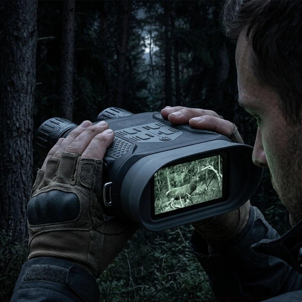 Jumelles Vision Nocturne NV400 en pleine action dans la forêt