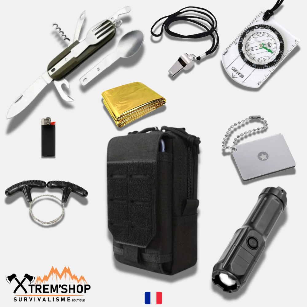Kit de survie militaire d'urgence, pour voyage et activités extérieures Kit de survie militaire d'urgence, pour voyage et activités extérieures