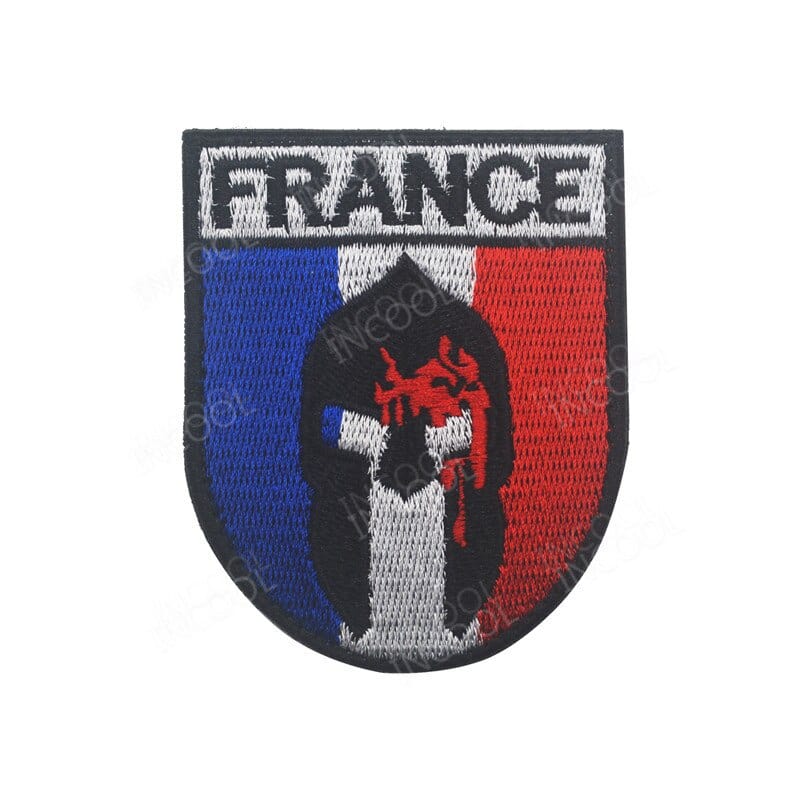 Ecusson Militaire 9 6.5X7.5 Ecusson Drapeau France