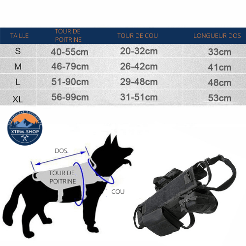 Gilet Tactique Harnais Tactique Chien Montagne