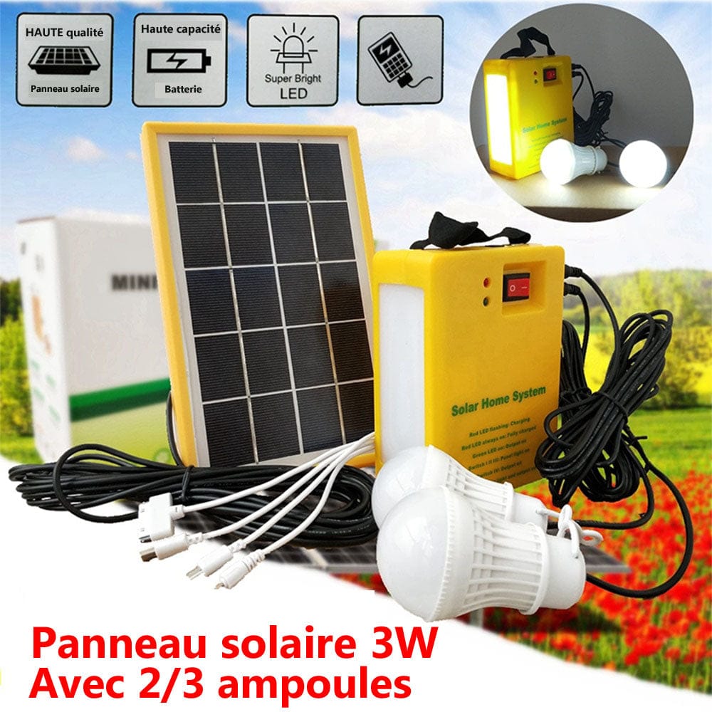 Panneau Solaire NK-S01 Kit Lumière Solaire de Camping