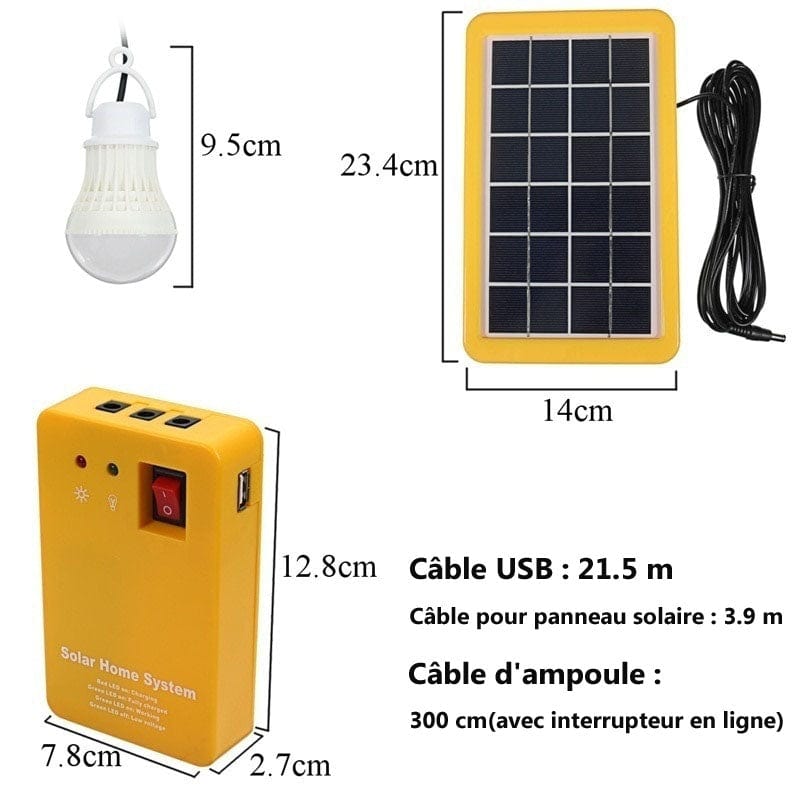 Panneau Solaire NK-S01 Kit Lumière Solaire de Camping