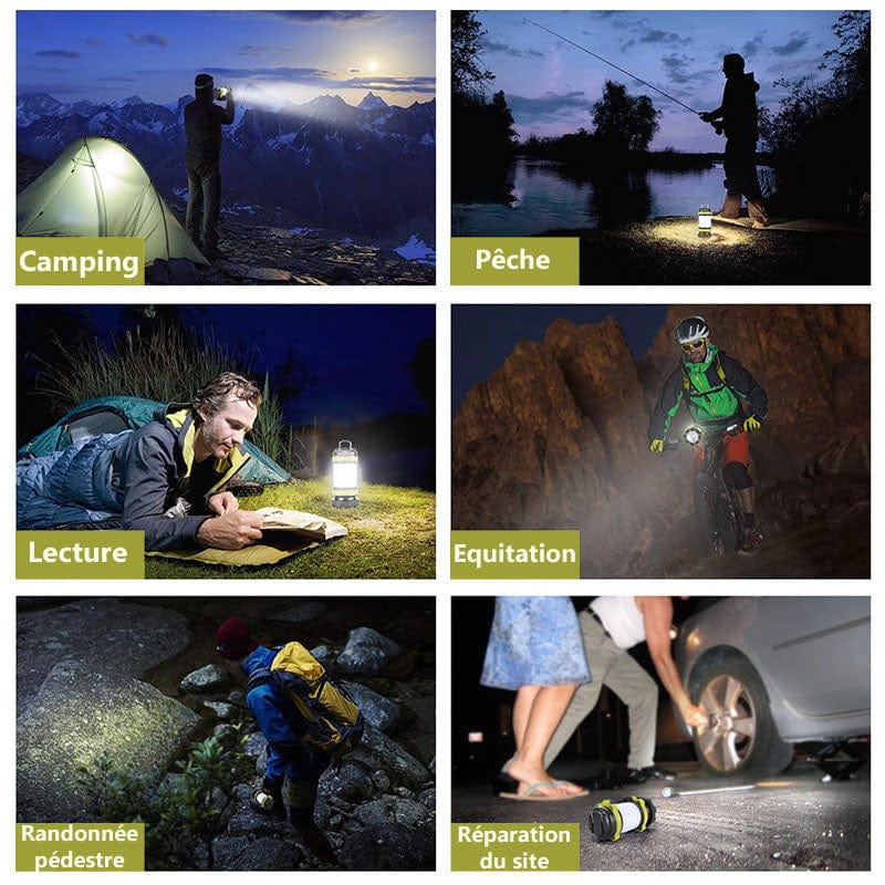 Lampe de Survie Lampe de Randonnée 3 en 1