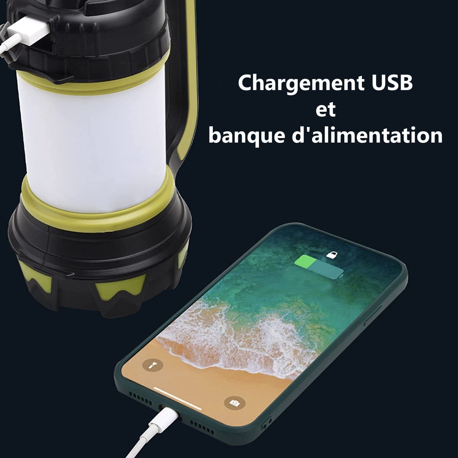 Lampe de Survie Lampe de Randonnée 3 en 1