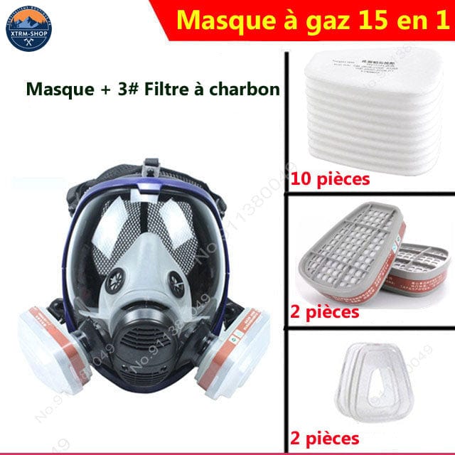 Masque a Gaz Kit de 15 Pièces 1 Masque a Gaz Survivalisme