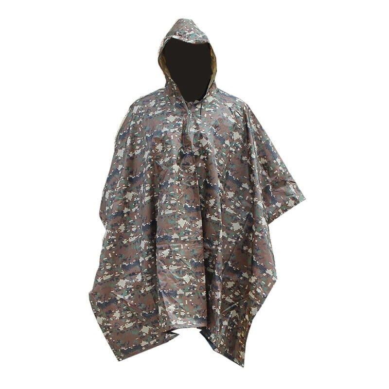 Camouflage Digital Poncho Imperméable Camouflage de Survie