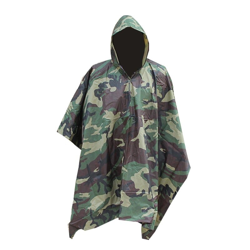 Camouflage Forêt Poncho Imperméable Camouflage de Survie