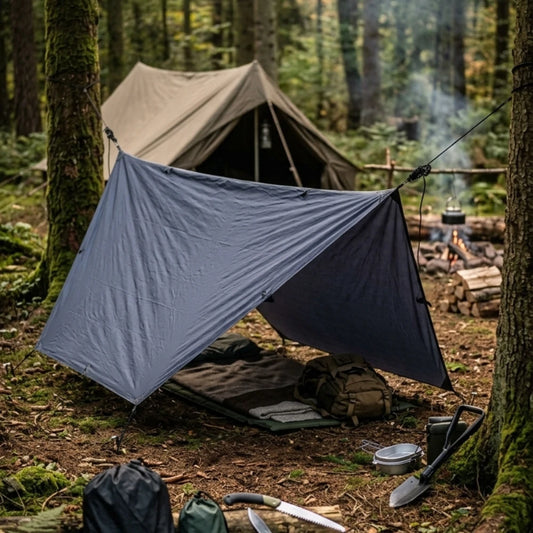 Abri de Survie Desert en pleine forêt