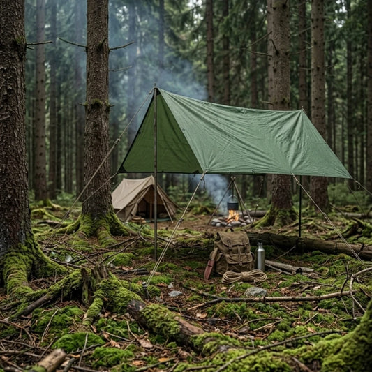 Bâche Imperméable Montagne en pleine forêt