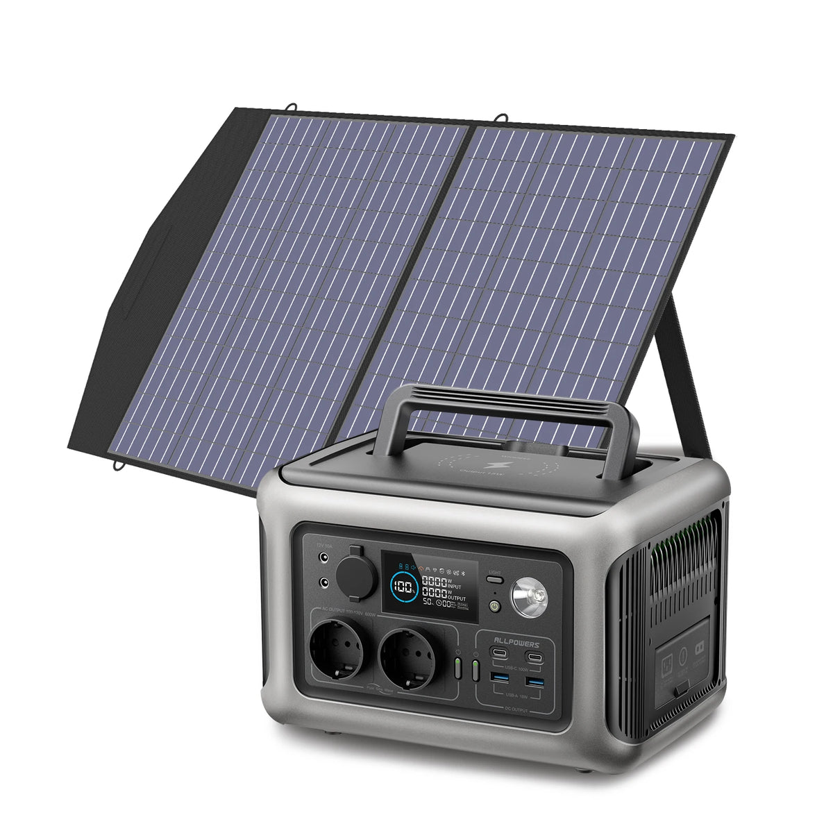 générateur solaire allpowers r600 299wh écran d'affichage