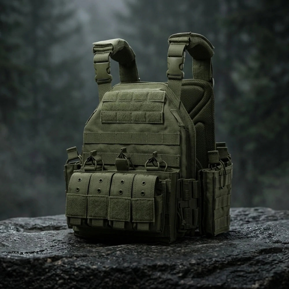 Gilet Tactique Vert Combat