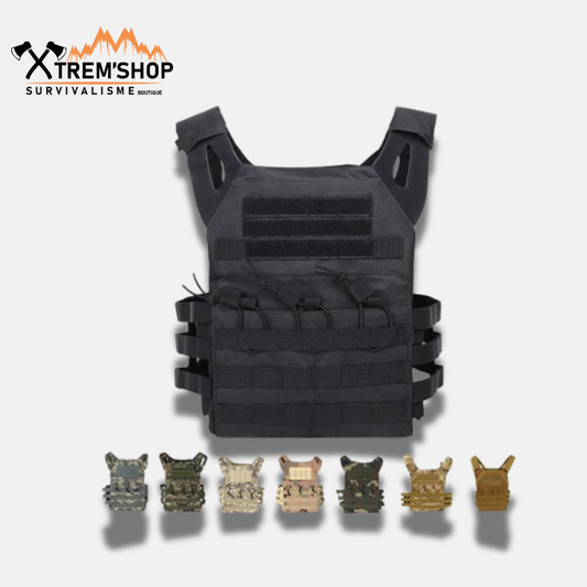 gilet tactique tan molle vue de trois quarts