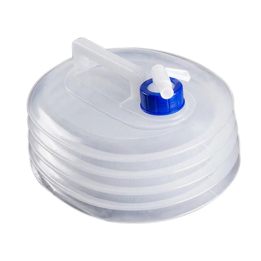 réserve d'eau pliable de survie vue de face