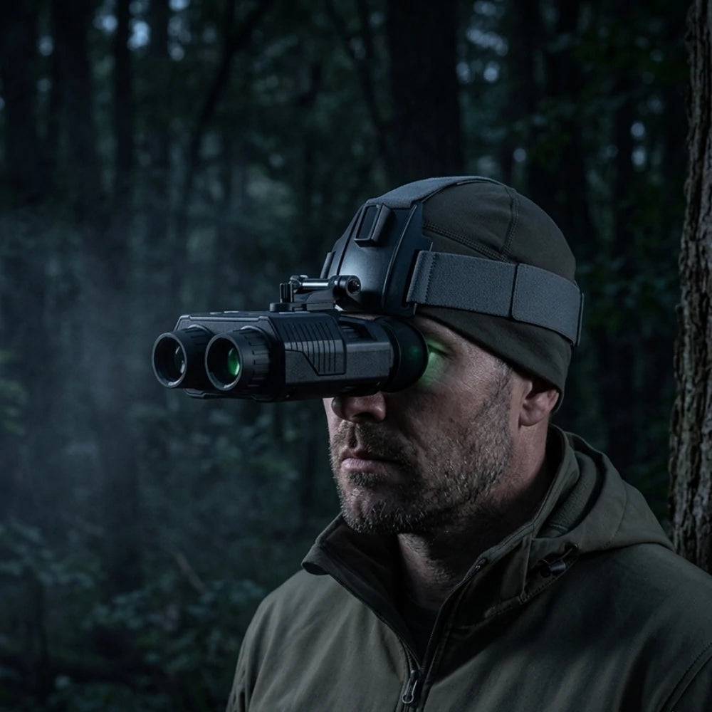 Jumelles Vision Nocturne NVGx1 AVEC SERRE-TÊTE pour observation de nuit en forêt