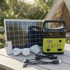 Mini panneau solaire en pleine nature