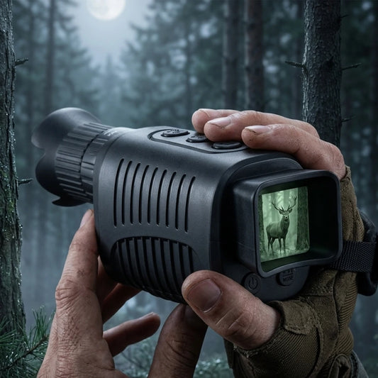 Monoculaire vision nocturne DarkVision Full HD en pleine action dans la forêt