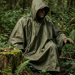 Poncho Imperméable Camouflage de Survie