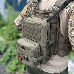 Pack d'Hydratation avec Pochette - Gilet Tactique