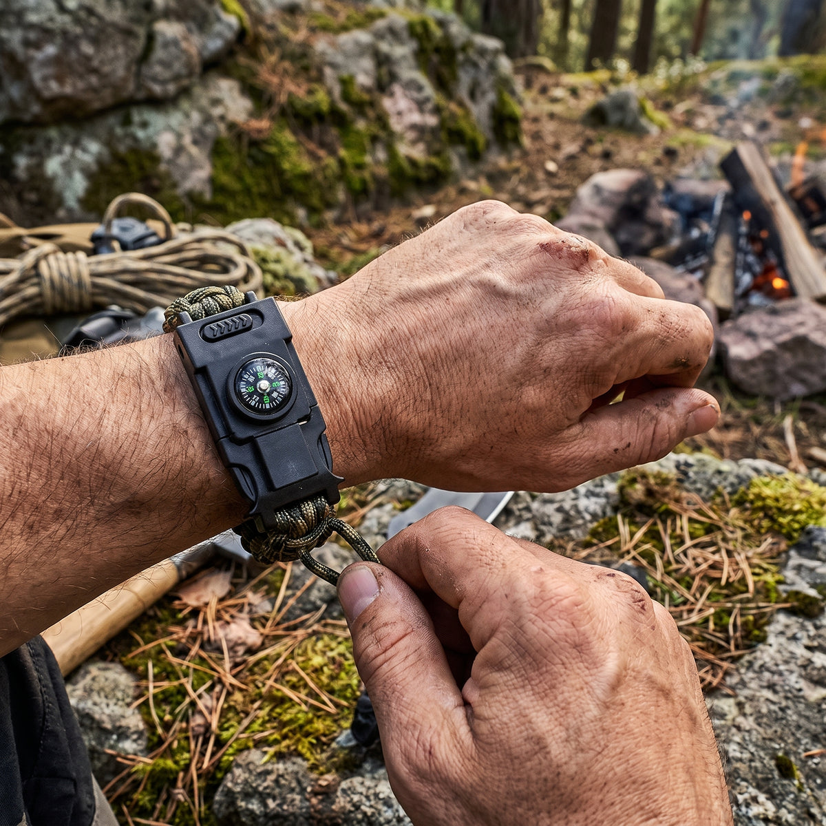 Bracelet Paracorde de Survie — En situation terrain