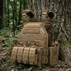 Gilet Tactique Confort Désert en pleine nature 