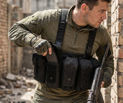 gilet tactique de combat porté en situation