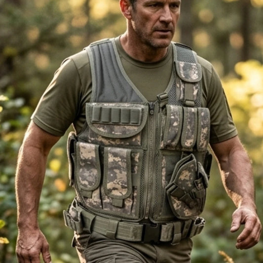Gilet Tactique Sans Manche Militaire en situation