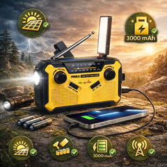 Radio de Survie Outdoor Solaire 3000 mAh – vue 3