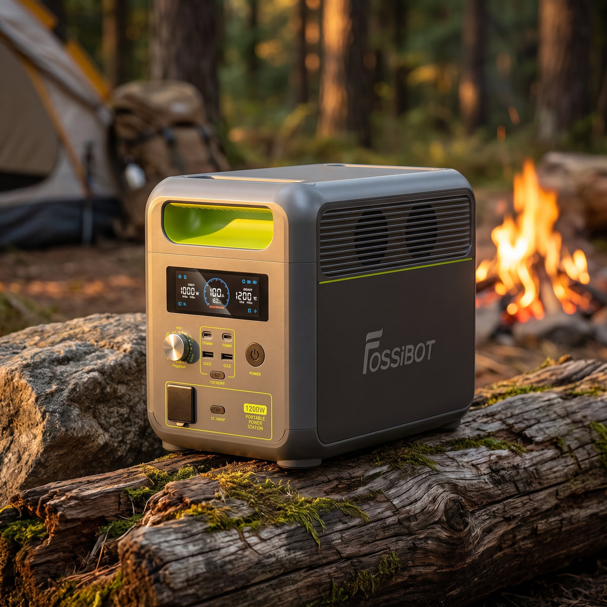Station d'Alimentation Portable FOSSiBOT F1200 – 1024Wh, 1200W — Ambiance nature