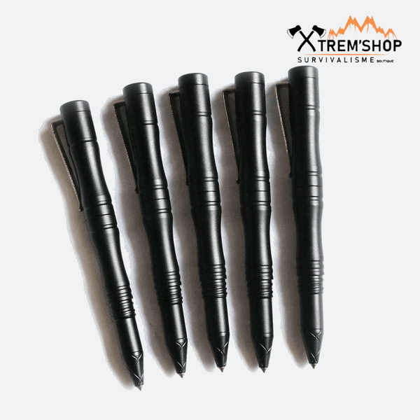 Stylo Tactique Multifonction – Boussole, Décapsuleur, Outil De Survie – Camping