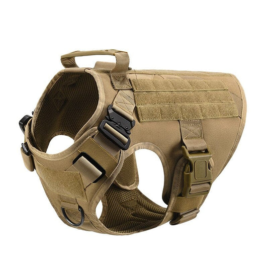 Gilet Tactique Marron / S Harnais militaire pour chien