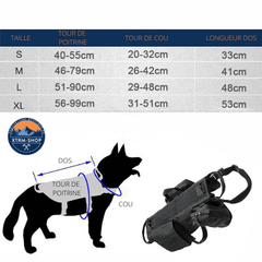 Gilet Tactique Harnais Tactique Chien 3 Points