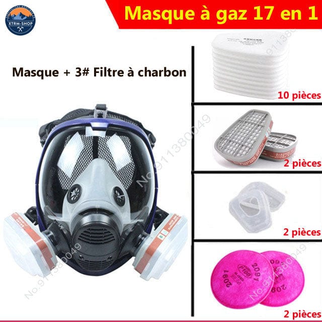 Masque a Gaz Kit de 15 Pièces 2 Masque a Gaz Survivalisme
