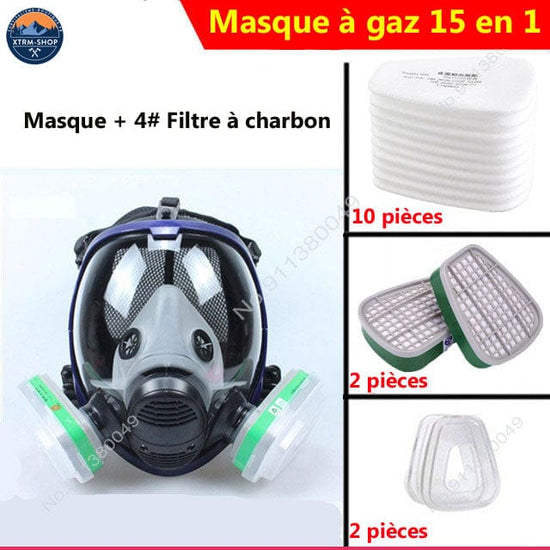 Masque a Gaz Kit de 15 Pièces 3 Masque a Gaz Survivalisme