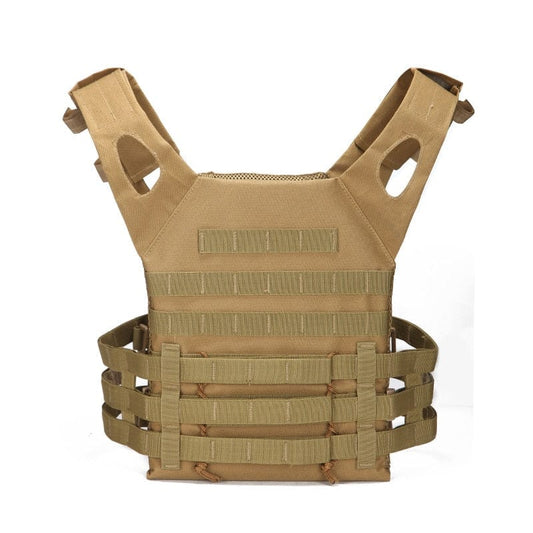 plastron tactique désert vue d'ensemble