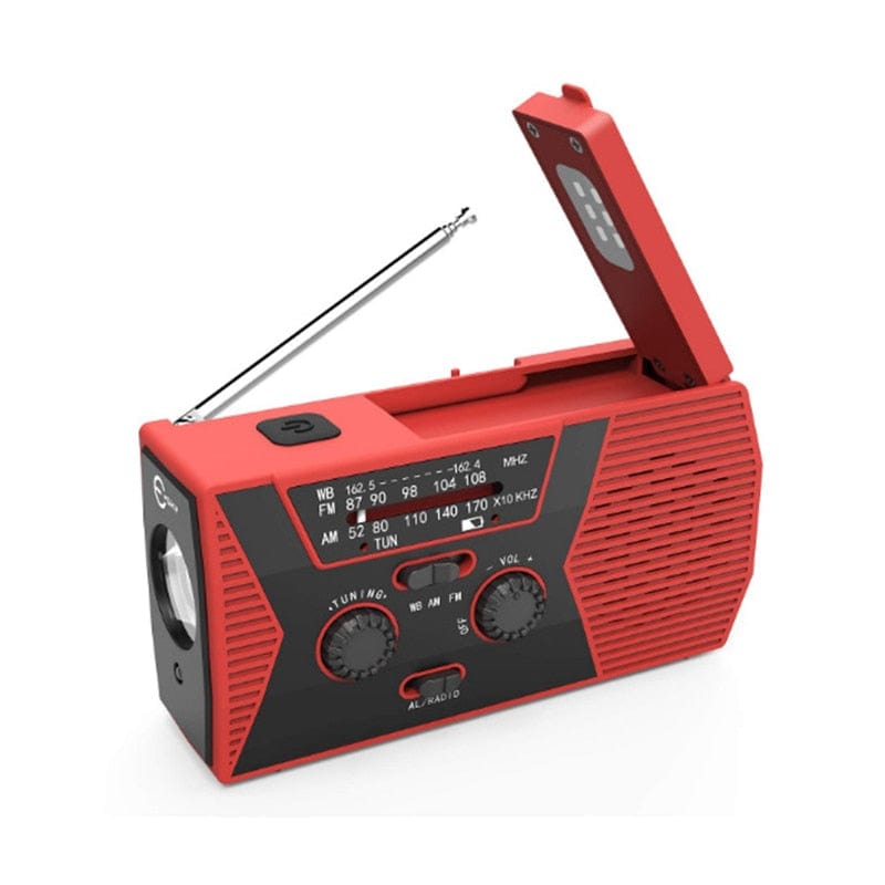 200015142 Rouge Radio solaire de survie Waterproof